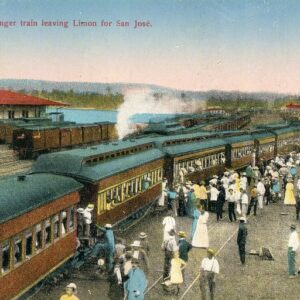 Costa Rica Passenger train leaving Limon for San Jose