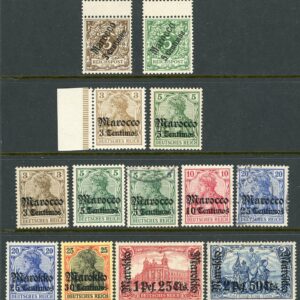 1899-1911 Morocco German Post Offices small collection