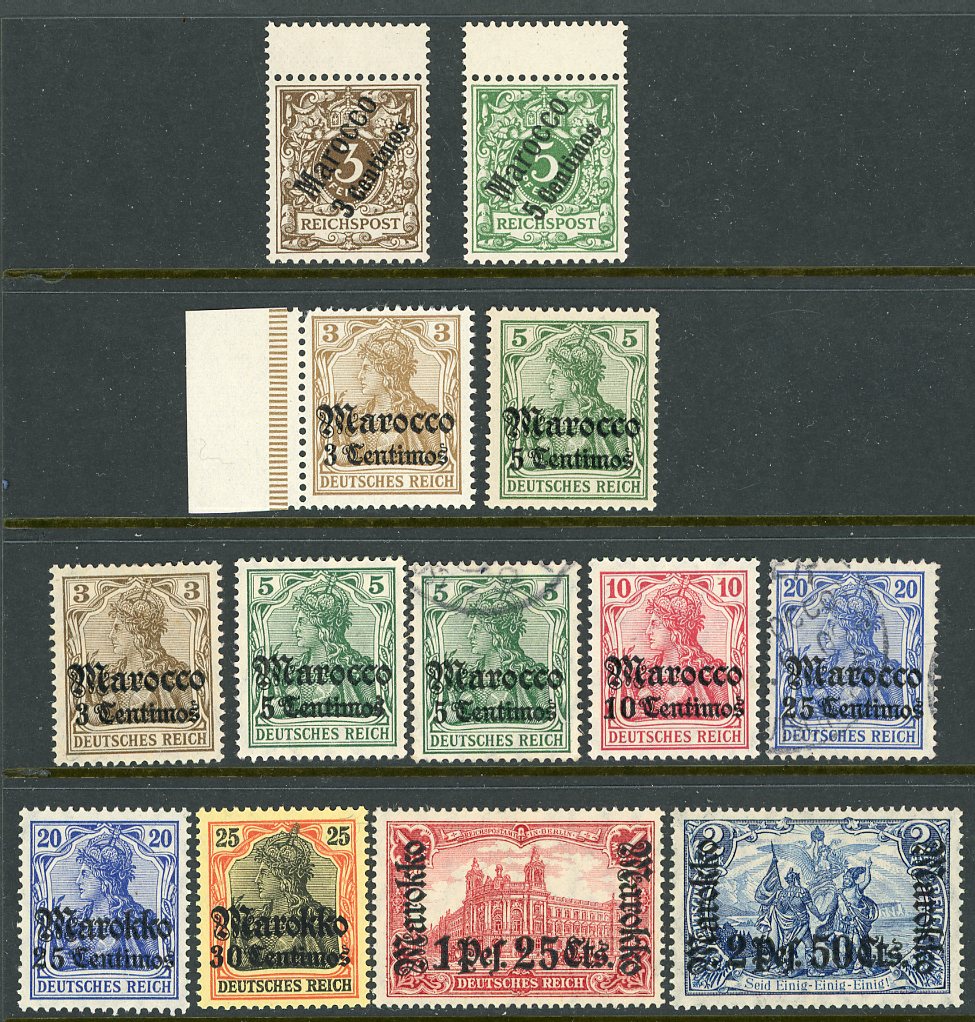 1899-1911 Morocco German Post Offices small collection