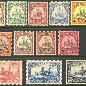 1901 German New Guinea NO wmk values to 3m