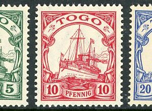 1900-19 German Togo Yacht values to 25pf *