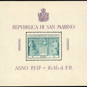 1937 San Marino Independence Monument Block **