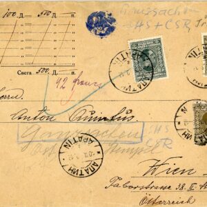 1929 Serbia Apatin Value Declared Cover to Vienna