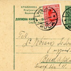 1930 Serbia Kula Postal Card to Budapest