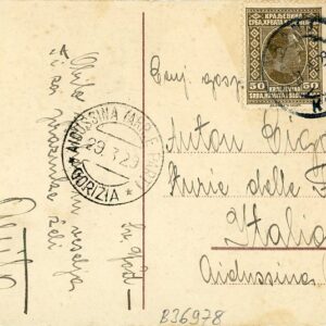 1929 Croatia Banj Greeting Postcard to Gorizia