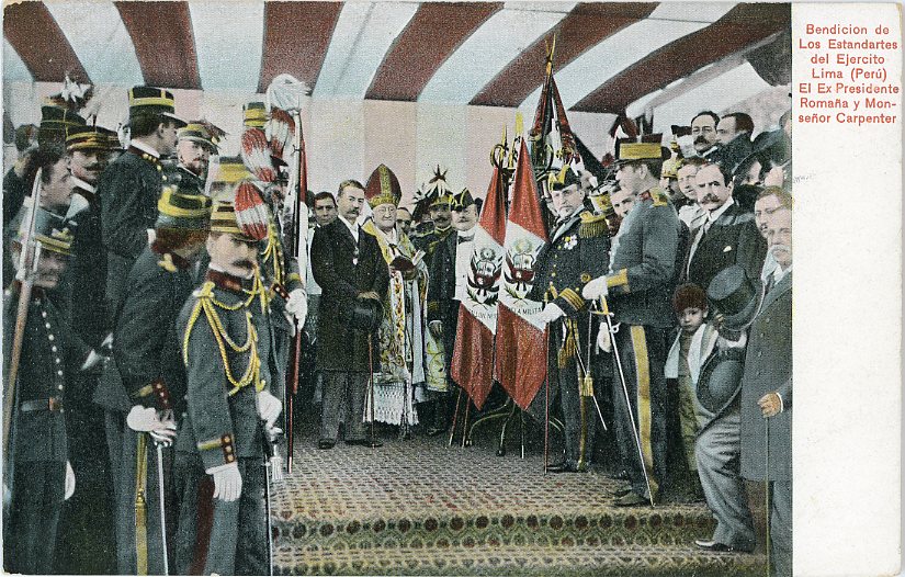 Peru Blessing of Army Flags and President
