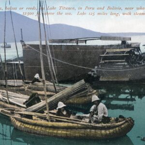 Peru Bolivia Native Boats on Lake Titicaca