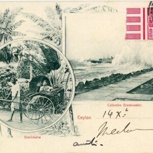 Ceylon Colombo Jinrikisha multi view 1904 to Paris