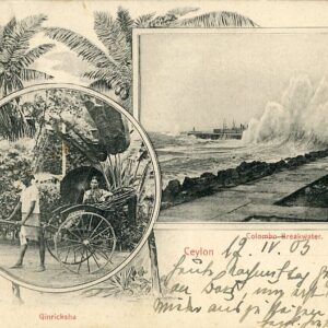 Ceylon Colombo Jinrikisha multi view 1903 to Breslau