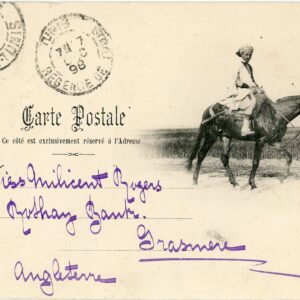 Tunisia Native on Horseback 1898 to England ed Soler